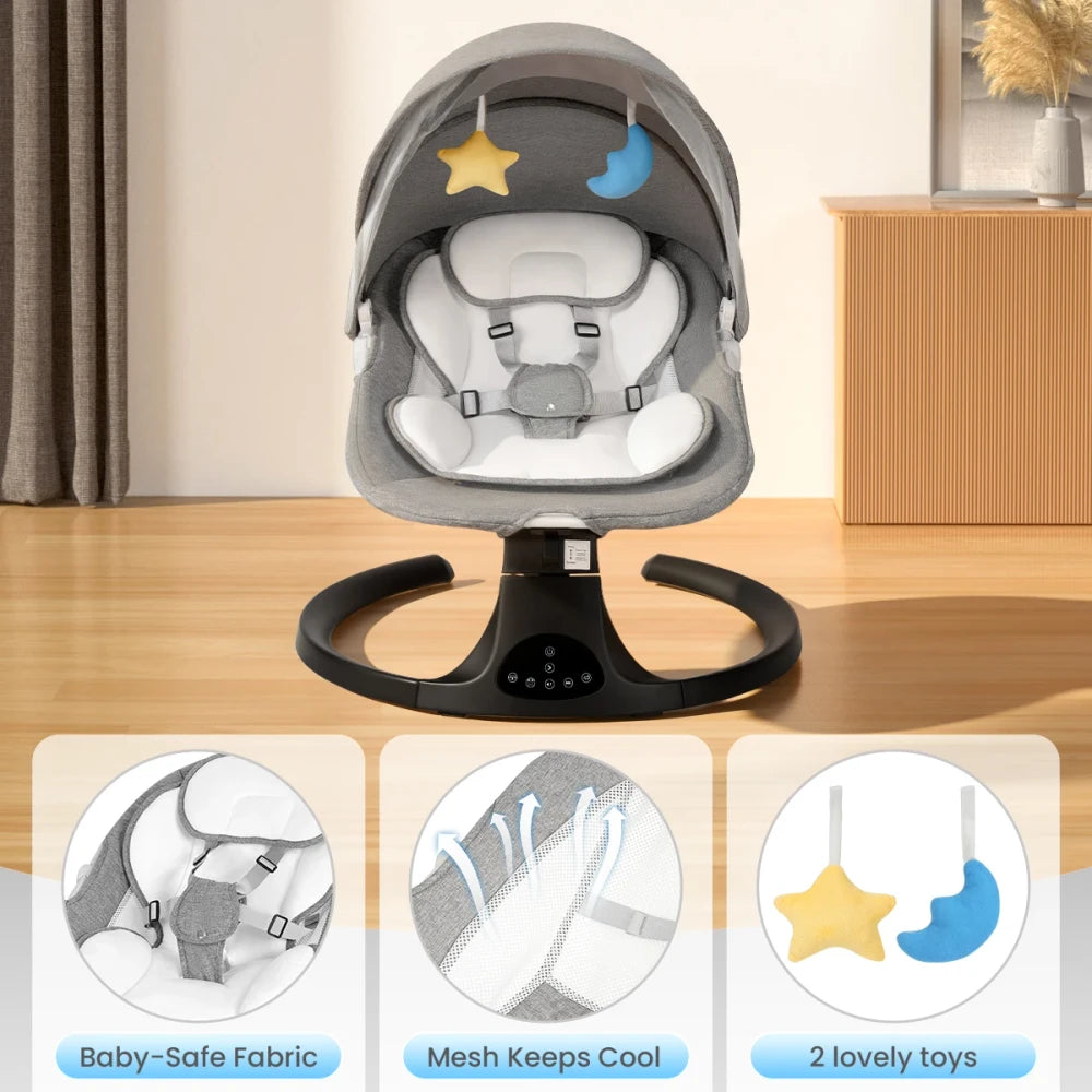 Electric Baby Swing with Bluetooth