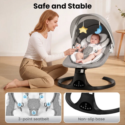 Electric Baby Swing with Bluetooth